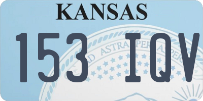 KS license plate 153IQV