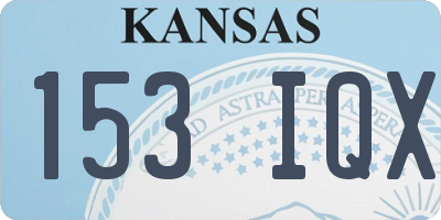 KS license plate 153IQX