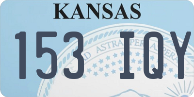 KS license plate 153IQY