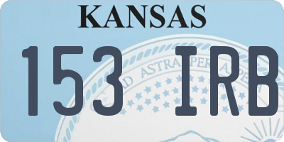 KS license plate 153IRB