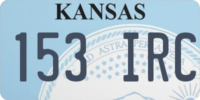 KS license plate 153IRC