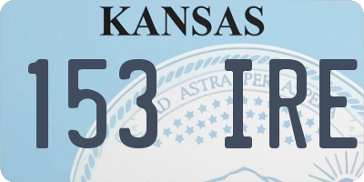 KS license plate 153IRE