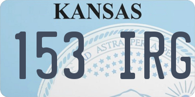 KS license plate 153IRG