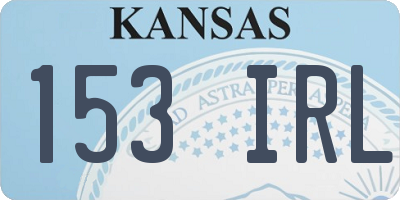 KS license plate 153IRL