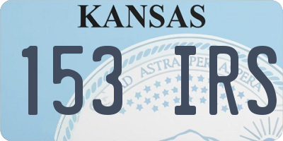 KS license plate 153IRS