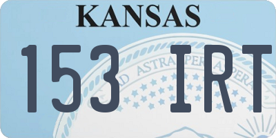 KS license plate 153IRT