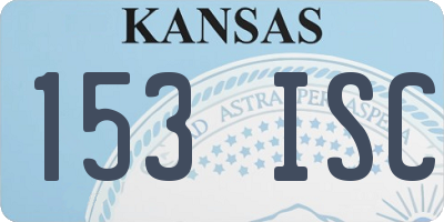 KS license plate 153ISC