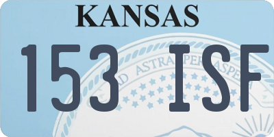 KS license plate 153ISF