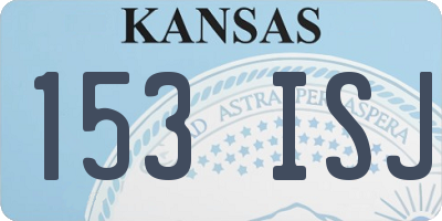 KS license plate 153ISJ