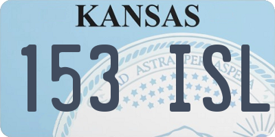 KS license plate 153ISL