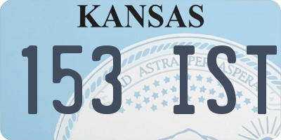 KS license plate 153IST