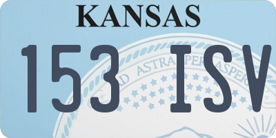 KS license plate 153ISV