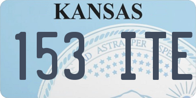 KS license plate 153ITE