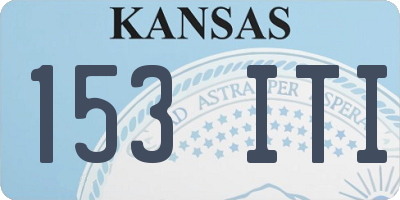 KS license plate 153ITI