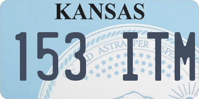 KS license plate 153ITM