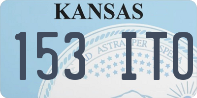 KS license plate 153ITO