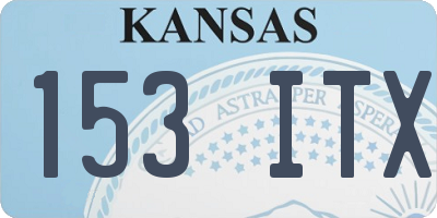 KS license plate 153ITX