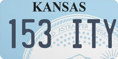 KS license plate 153ITY