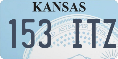 KS license plate 153ITZ