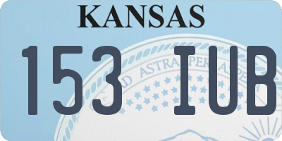 KS license plate 153IUB