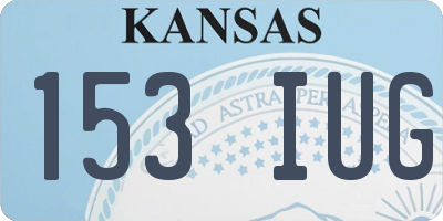 KS license plate 153IUG