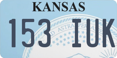KS license plate 153IUK