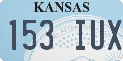KS license plate 153IUX