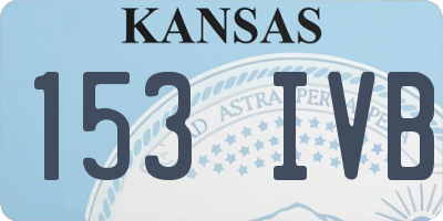 KS license plate 153IVB