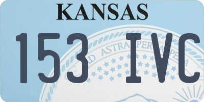 KS license plate 153IVC