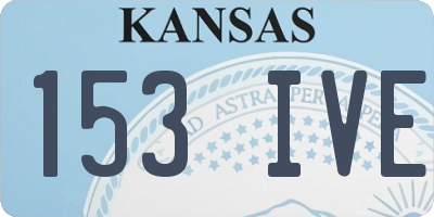 KS license plate 153IVE