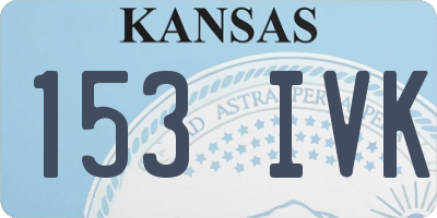 KS license plate 153IVK