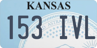 KS license plate 153IVL