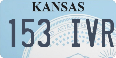 KS license plate 153IVR