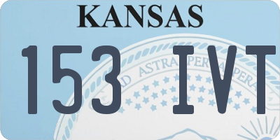 KS license plate 153IVT