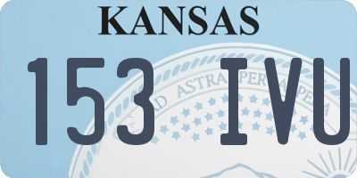 KS license plate 153IVU