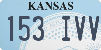 KS license plate 153IVV