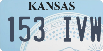 KS license plate 153IVW