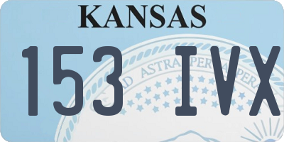 KS license plate 153IVX
