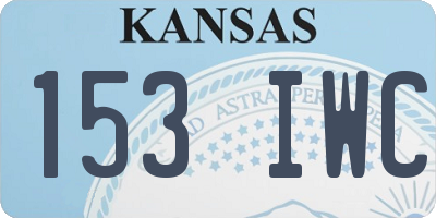 KS license plate 153IWC
