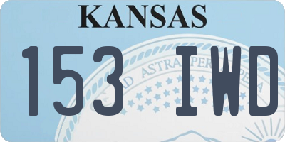 KS license plate 153IWD