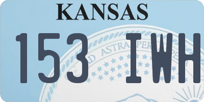 KS license plate 153IWH