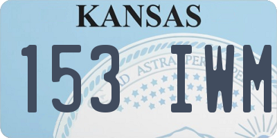 KS license plate 153IWM