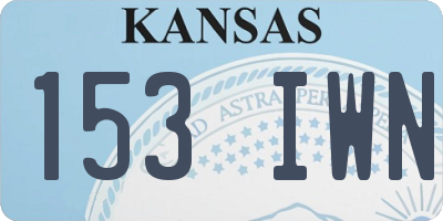 KS license plate 153IWN