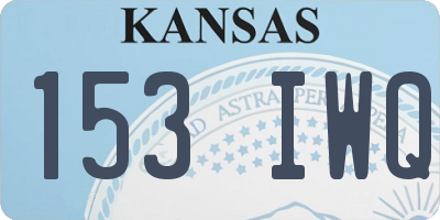 KS license plate 153IWQ