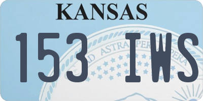 KS license plate 153IWS