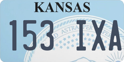 KS license plate 153IXA