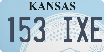 KS license plate 153IXE