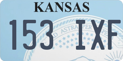 KS license plate 153IXF