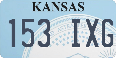 KS license plate 153IXG