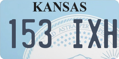 KS license plate 153IXH